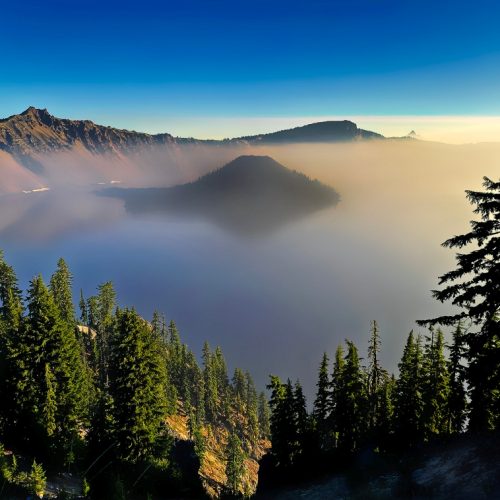 Cell Phone / Smokey Crater Lake Sunrise / Dale Dombrowski
